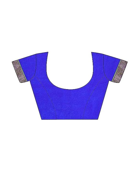 SIRIL Women's Lace & Printed Chiffon Saree with Blouse - Image 2