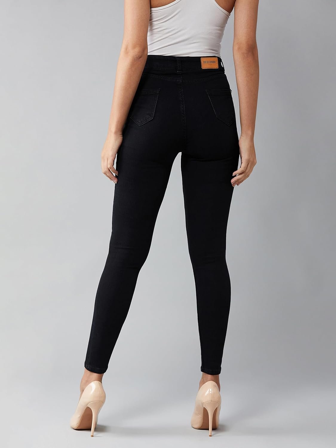 Dolce Crudo Women's Skinny High Rise Regular Stretchable Denim Jeans - Image 5