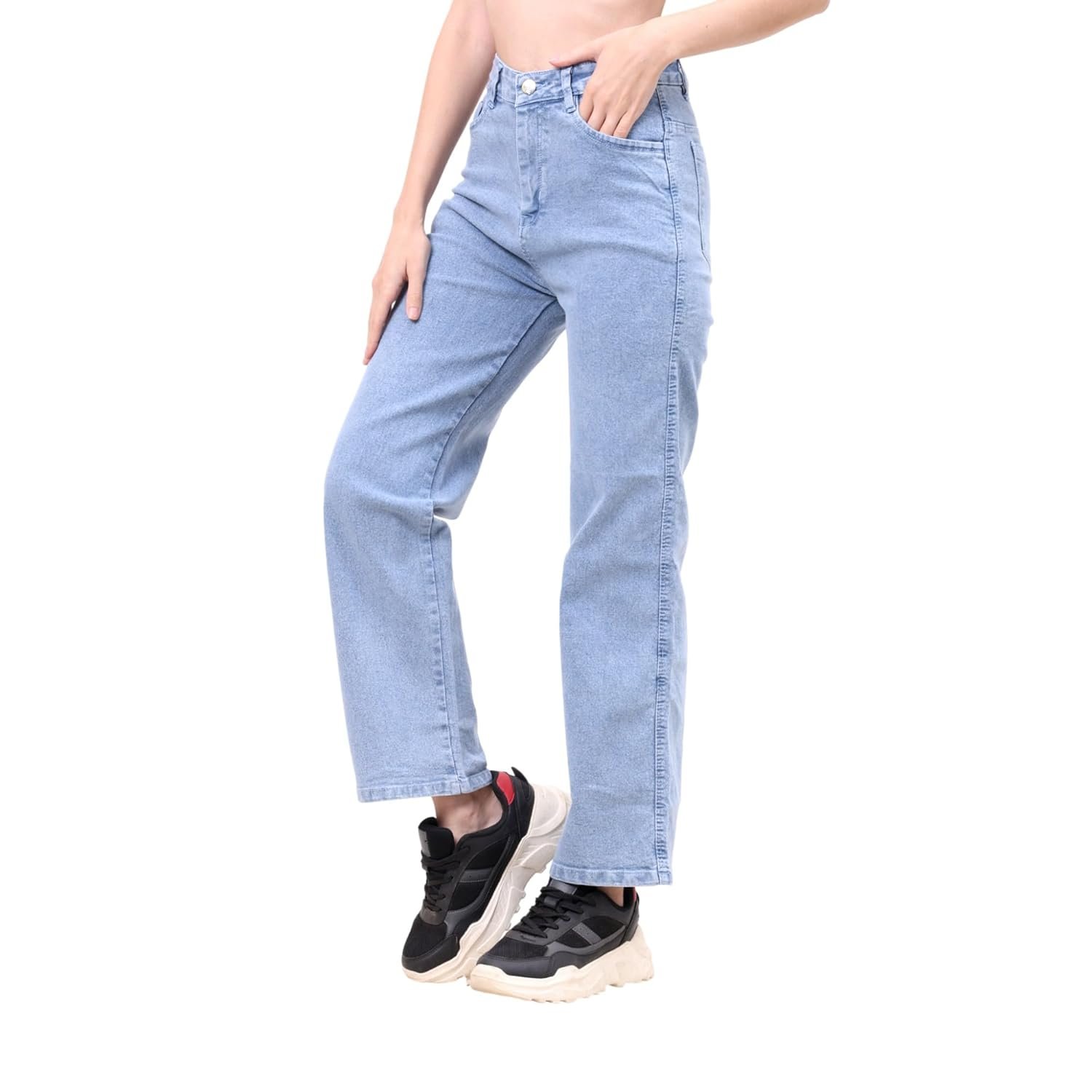 KRYPMAX Women's Straight Fit Ankle Length Jeans - Image 2