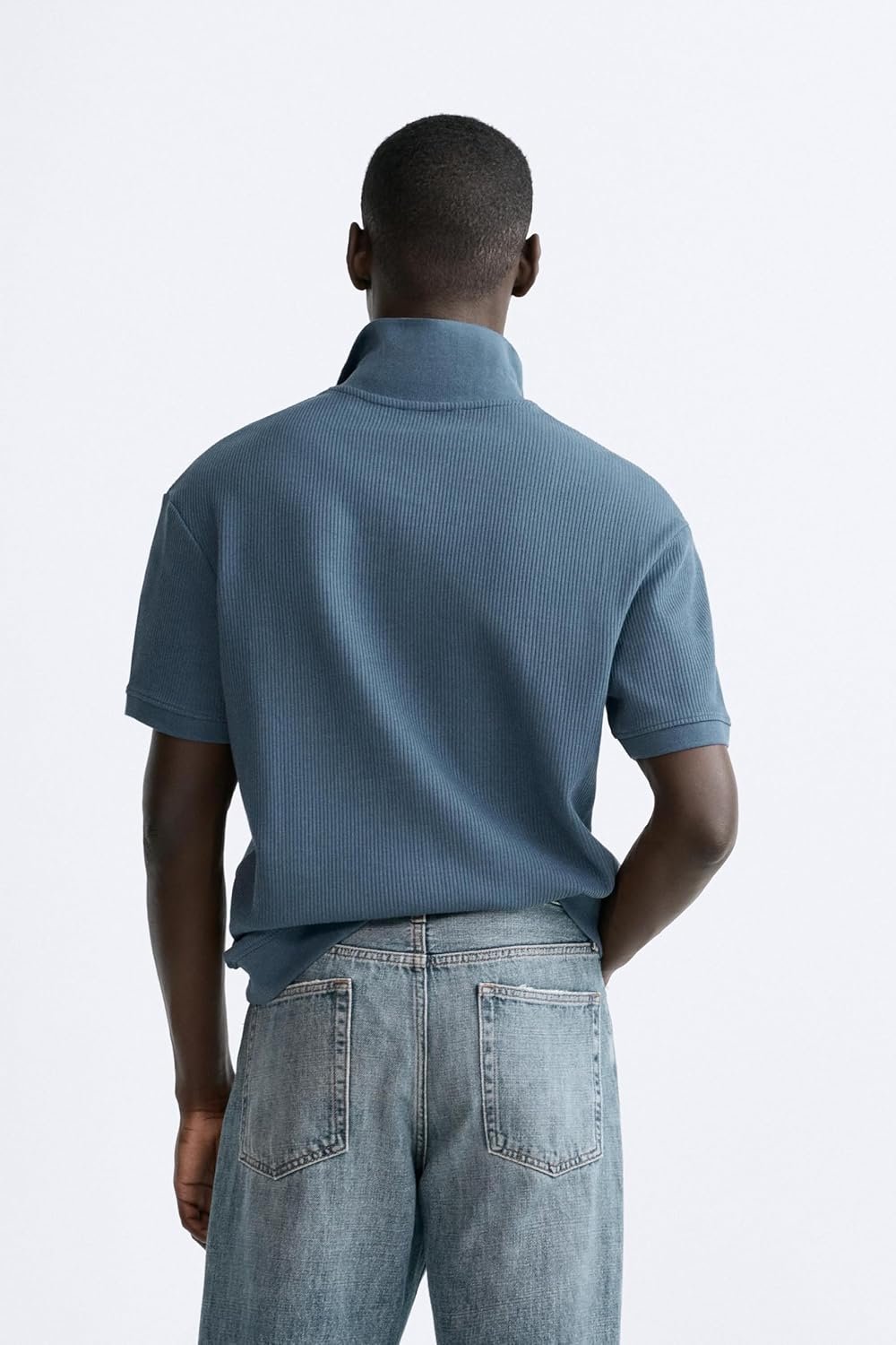 Alan Jones Clothing Men's Textured Polo T-Shirt | Classic Short Sleeve Polo for Casual Wear - Image 4