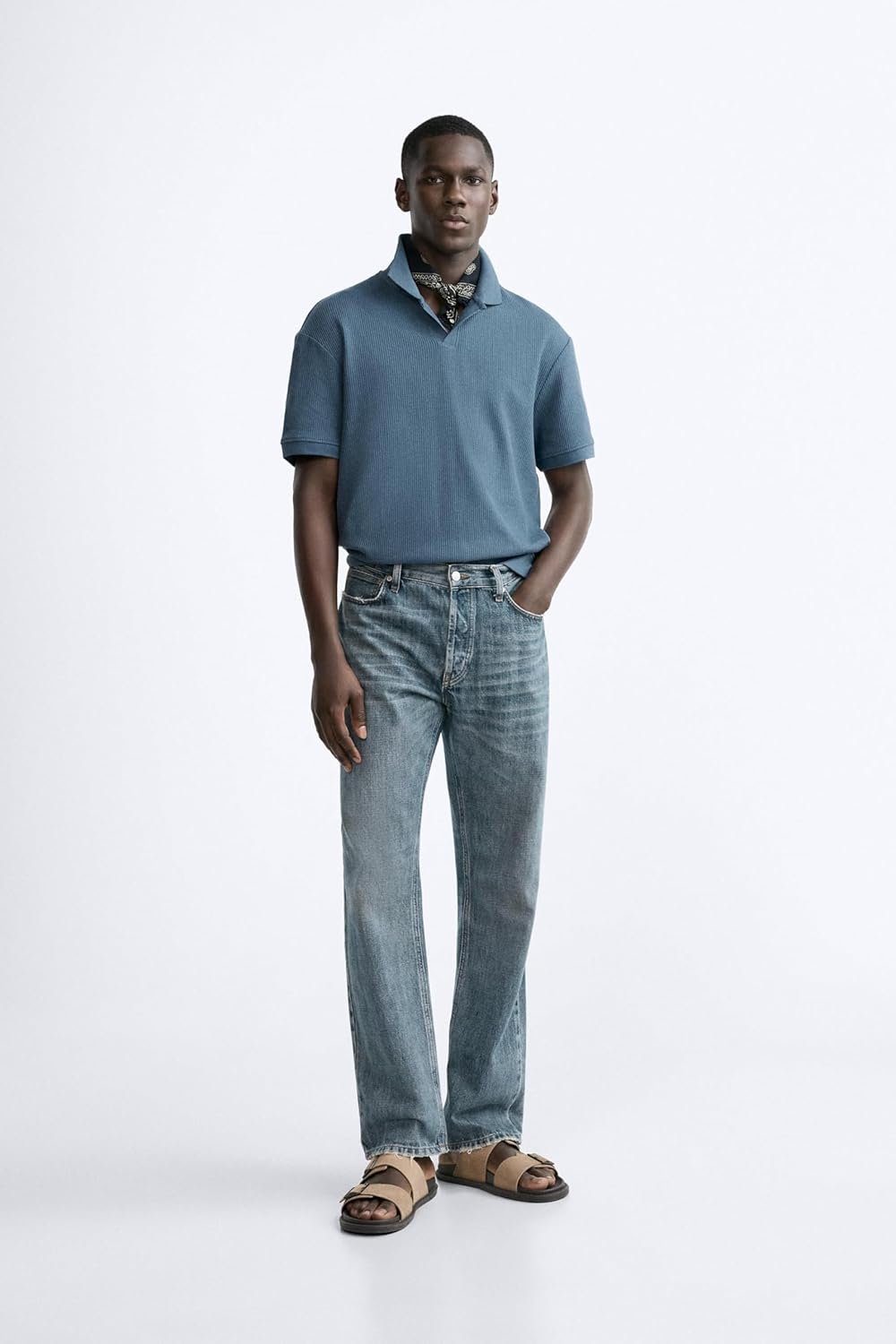 Alan Jones Clothing Men's Textured Polo T-Shirt | Classic Short Sleeve Polo for Casual Wear - Image 6