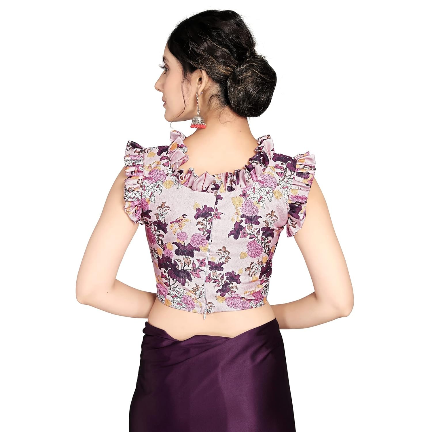 Dhyan Women's Banarasi Satin Silk Saree With Blouse Piece - Image 6