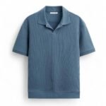 Alan Jones Clothing Men's Textured Polo T-Shirt | Classic Short Sleeve Polo for Casual Wear