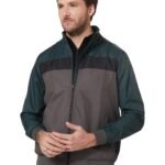 Amazon Brand - Symbol Men's 100% Polyester Color-block High Neck Full Zip Jacket