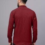 Men's Popcorn Textured Casual Stylish Shirt Full Sleeve.