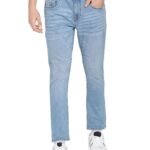 U.S. POLO ASSN. Men Light Blue Mid Rise Henry Cropped Length Jeans